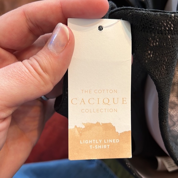 Pink with Black Lace Cacique Lightly Line 42G Bra - Picture 6 of 6